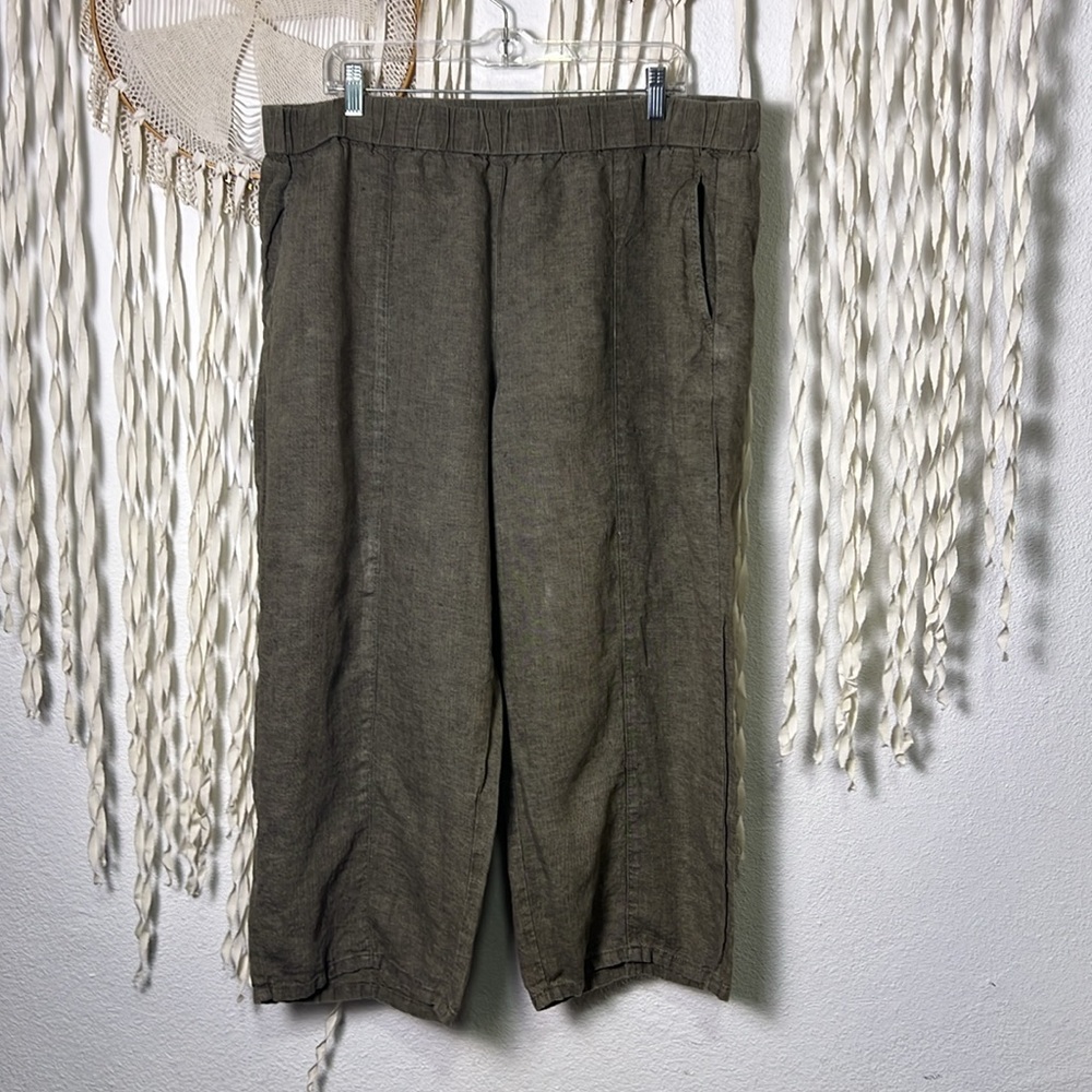Eileen Fisher Wide Leg Pants - Olive